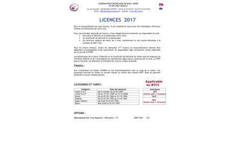 Licence 2017